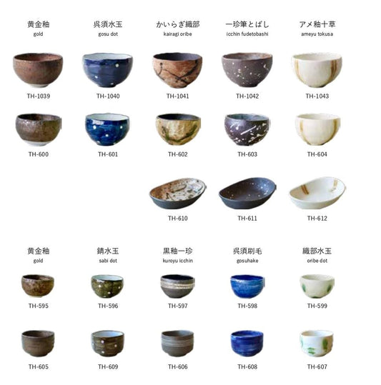 アワサカ(Awasaka) 「 Wabisabi 」 織部水玉 抹茶碗 直径約11×高さ7.5cm 容量約450ml 電子レンジ 食洗機対応 日本製 TH-607